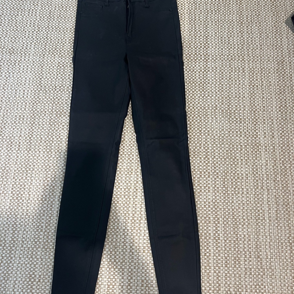 Atmosphere Black Faux Leather Skinny Jeans
